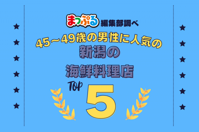 45~49歳の男性が選んだ!新潟県で訪れた人気の海鮮料理店ランキング TOP5!第2位は「中央食堂(新潟県新潟市江南区)」気になる1位は?
