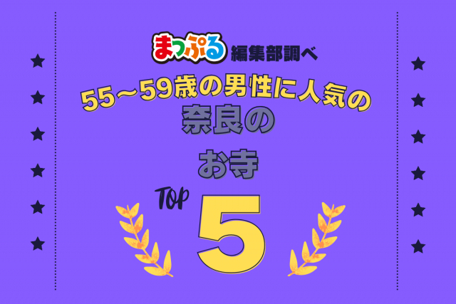 55~59歳の男性が選んだ!奈良県で訪れた人気のお寺ランキング TOP5!第2位は「東大寺(奈良県奈良市)」気になる1位は?