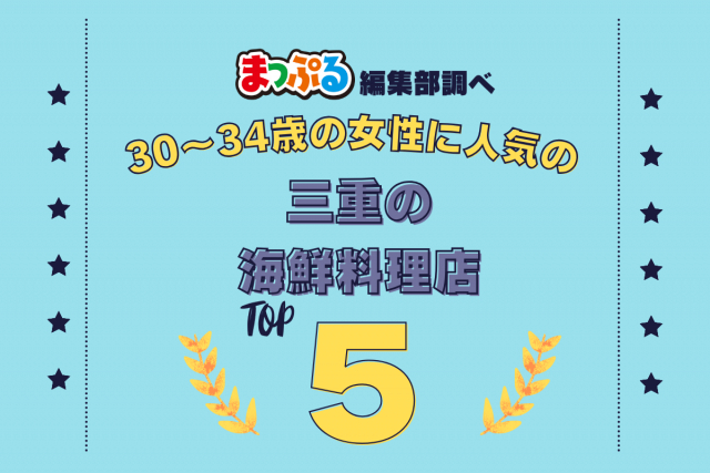 30~34歳の女性が選んだ!三重県で訪れた人気の海鮮料理店ランキング TOP5!第2位は「伊勢海老 海鮮蒸し料理 華月(三重県鳥羽市)」気になる1位は?