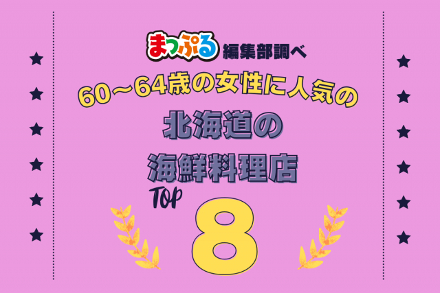 60~64歳の女性が選んだ!北海道で訪れた人気の海鮮料理店ランキング TOP8!第2位は「どんぶり茶屋さっぽろ 二条市場店(北海道札幌市中央区)」気になる1位は?