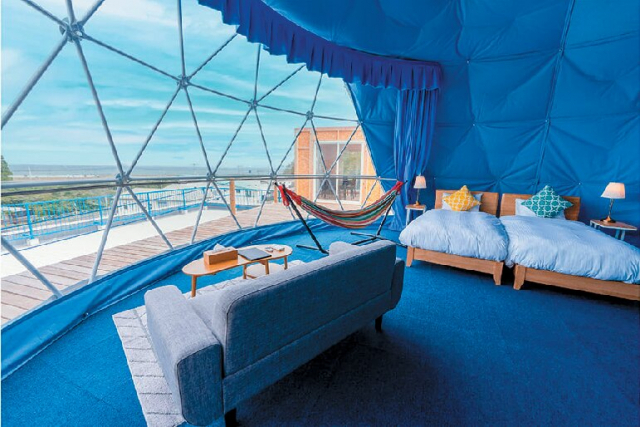 九十九里海岸でリゾートステイ「釣ヶ崎グランピングリゾート」