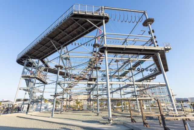 西日本最大級のアスレチック「ハートスロブ」