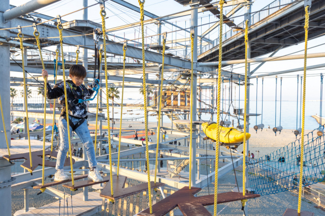 西日本最大級のアスレチック「ハートスロブ」